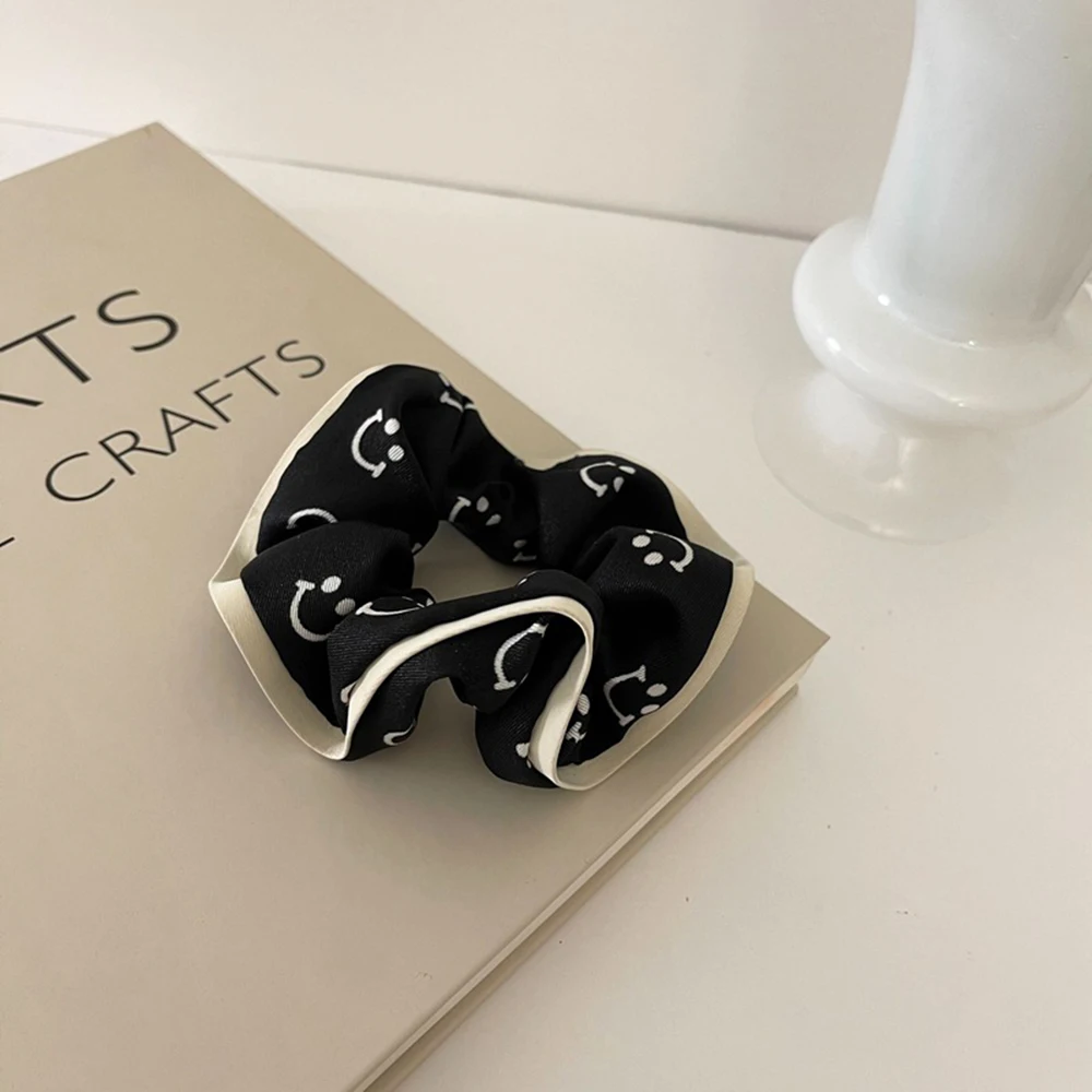 Женская винтажная резинка для волос с улыбкой и принтом| |