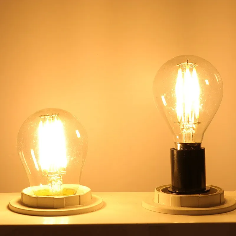 Лампада E27 светодиодный нити светильник Диммируемый стеклянный лампы 220V Edison