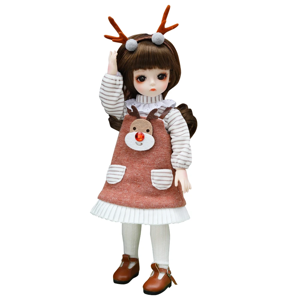 0001BV12011 Bjd кукла 30 см подарки для девочки 18 суставов кукла с одеждой DIY кукла лучшие подарки для девочки ручной работы игрушка косметика - Цвет: 0001BV12011
