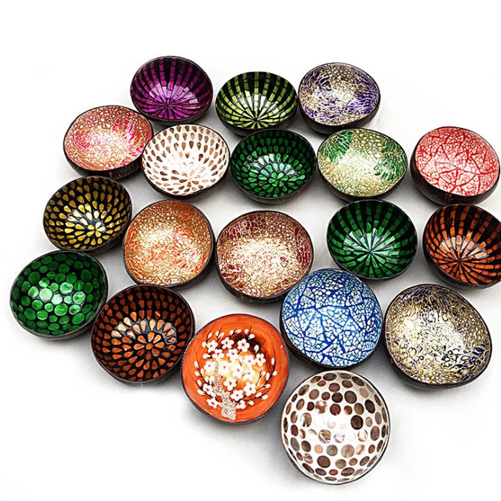 Натуральные миска из скорлупы кокоса чашка в виде чаши для мороженого пищевой