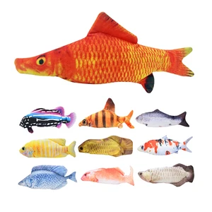 sunfish wagging dancing cat toy electronic interactive funny catnip plush simulation fish toys for kitten cat pet accessories free global shipping
