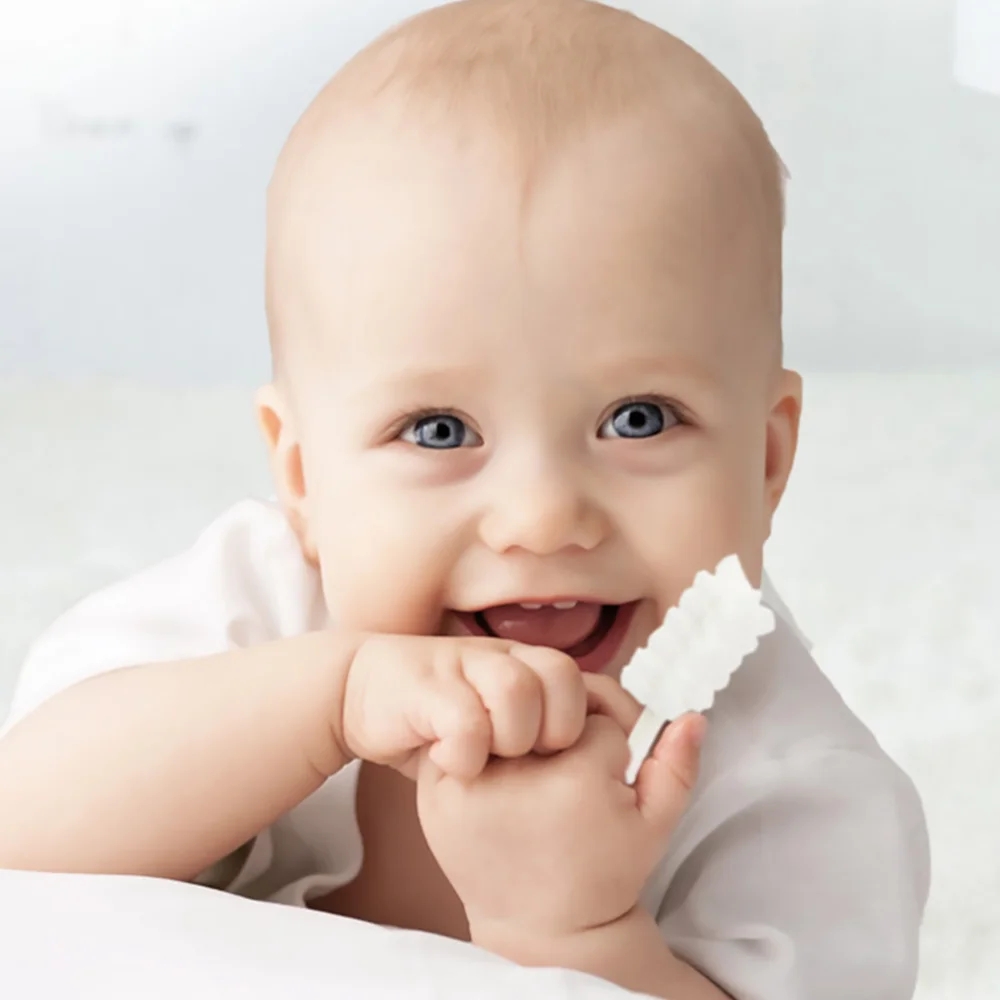 

1 Set Disposable Tongue Cleaning Gauze Toothbrushes Oral Cleaning Stick (White)