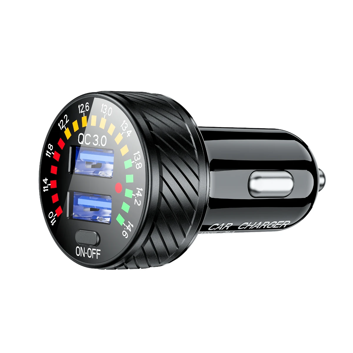 Двойное автомобильное зарядное устройство USB QC3.0 выходное гнездо быстрая зарядка