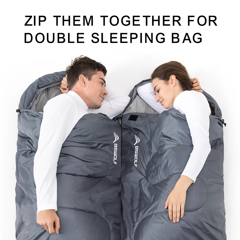 Спальный мешок BSWOLF Сверхлегкий всесезонный портативный соединяющийся для