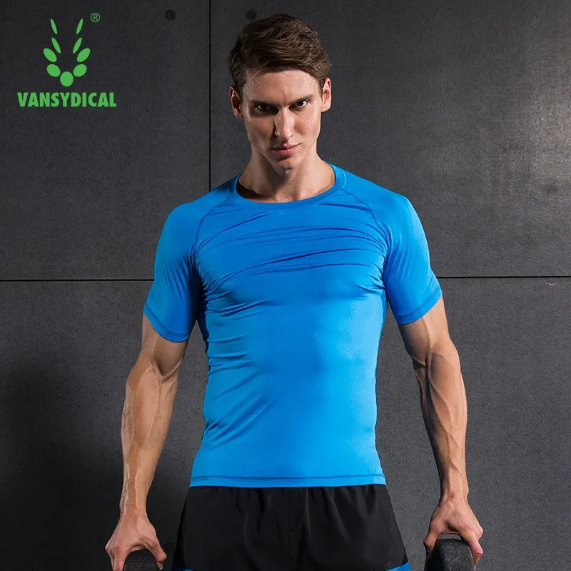 Мужские компрессионные рубашки OEM с коротким рукавом и базовым слоем колготки