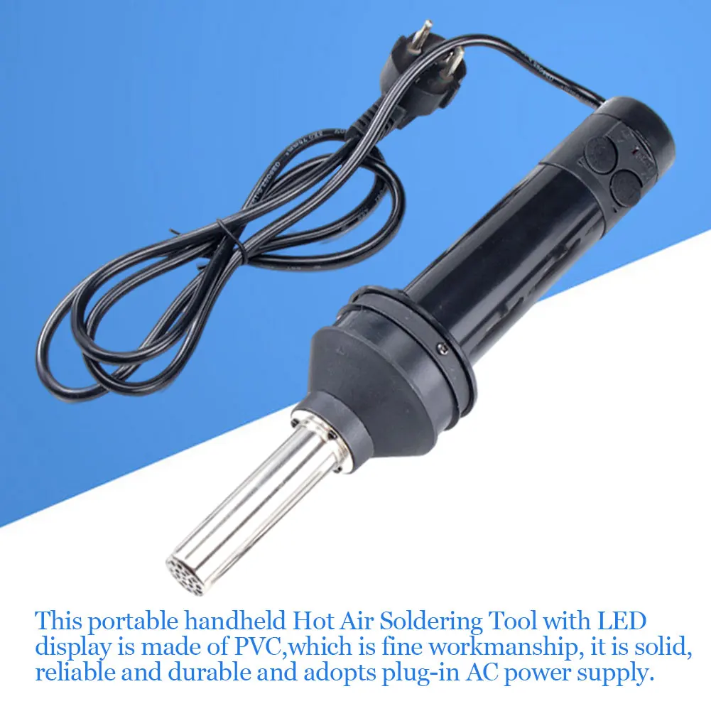 

Hot Air Soldering Tool Portable Handheld 220V Electronic LED Display Soldering Device Heat Gun Welding Repair Tools