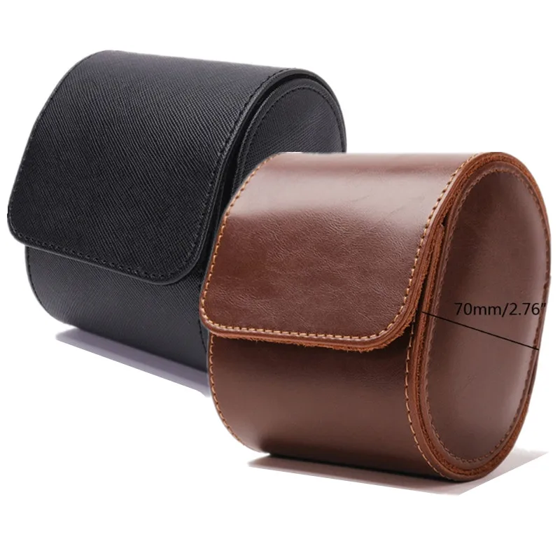 Роскошный кожаный ящик для хранения часов дорожный одинарный чехол Подарочная