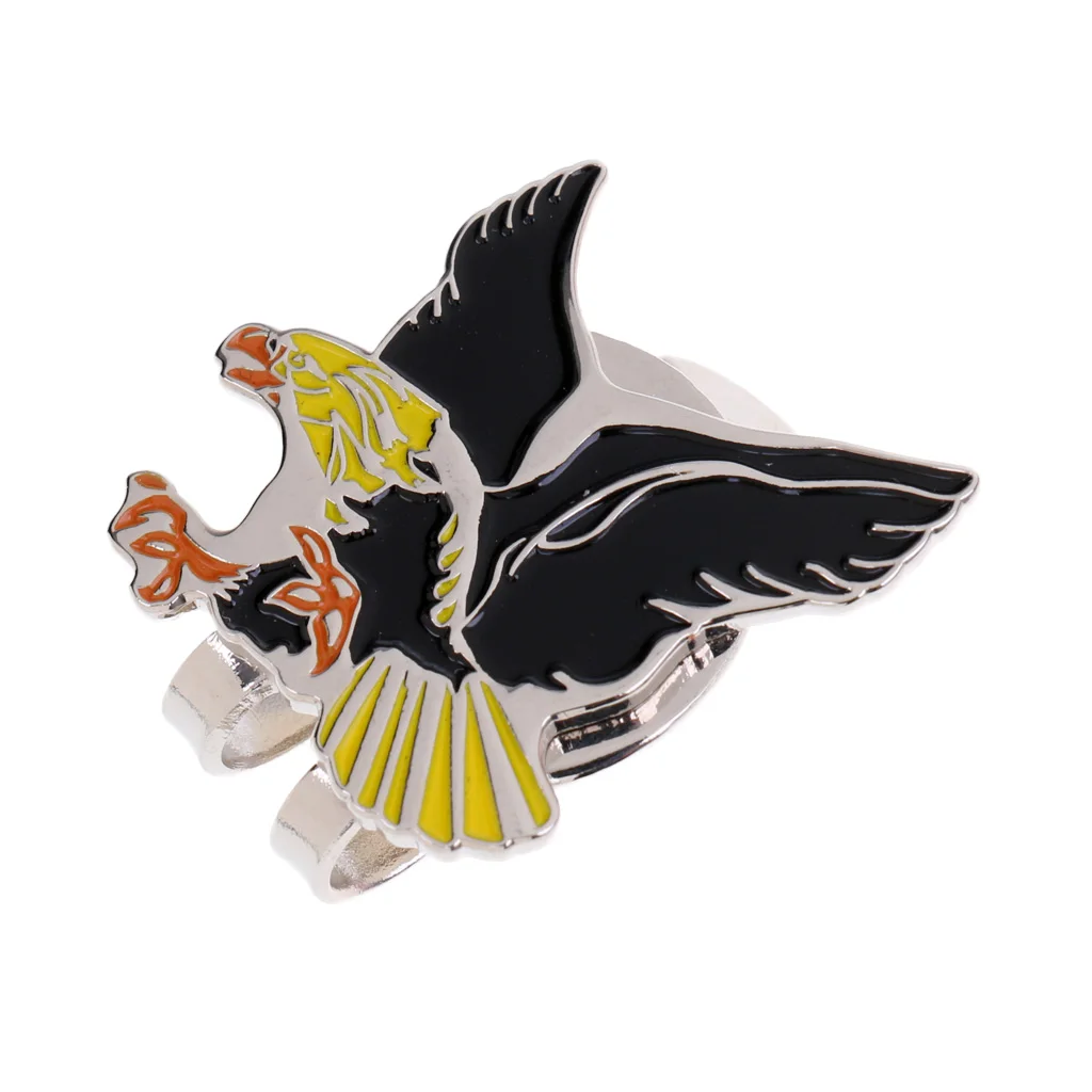 

Portable Lightweight Cool Eagle Alloy Golf Marker Magnetic With Hat Clip Golfer Gift Golf Accessories Hat decoration