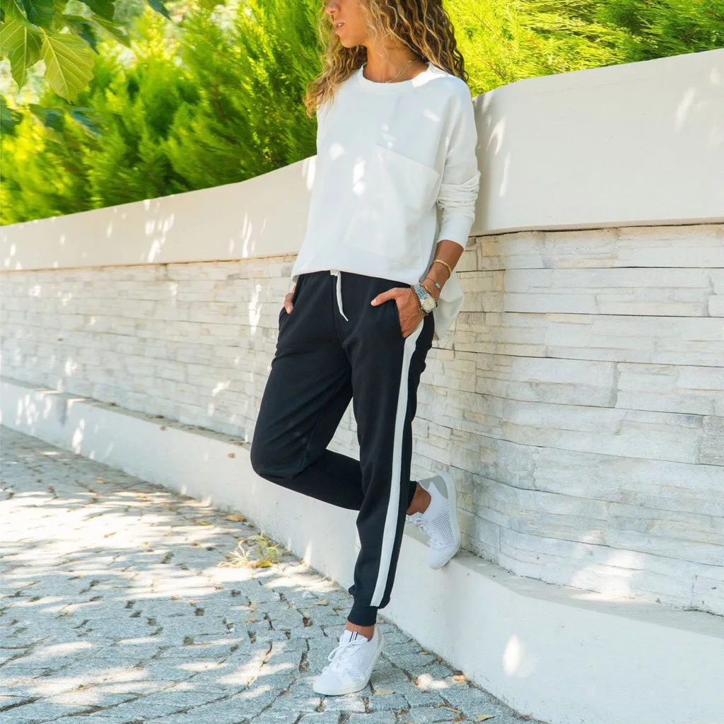 

Summer Women Pants Thin Sports Pants Female Large Size Loose Student Trousers Casual Cropped Harem Pants Streetwear