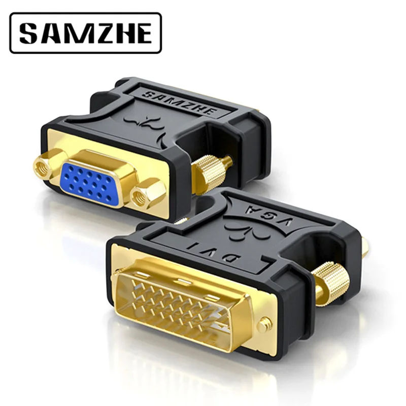 SAMZHE 24 + 5 DVI I адаптер для мужчин и женщин VGA видео конвертер HDTV LCD Moniator в VGA|dvi-i 5|dvi-i to