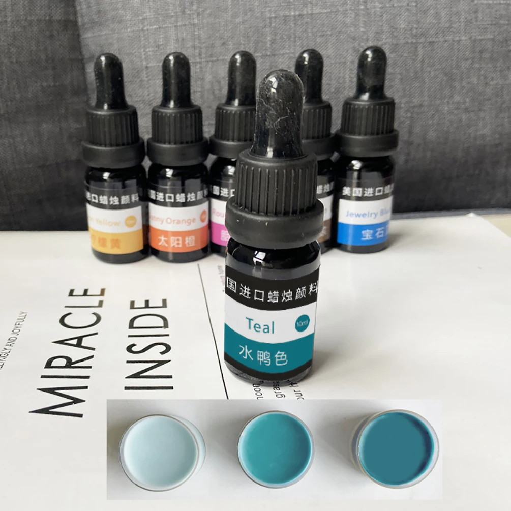 

Longan Craft Supplies 10ml Liquid Epoxy Dye Soybean Wax Pigment DIY Handmade Soap Scented Candle Coloring Colorants