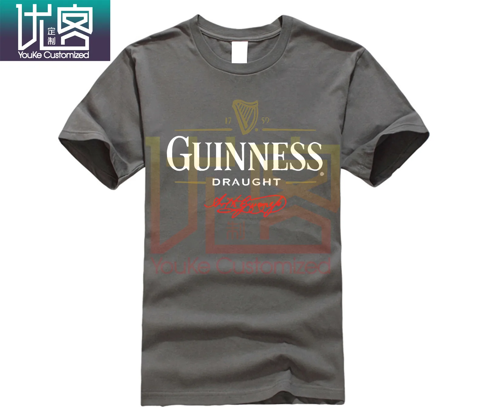 Мужские футболки Guinness Extra Stout Beer Sign мужские с принтом большие размеры 4XL