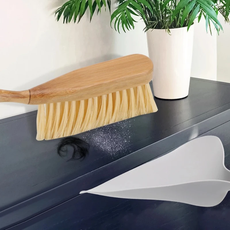 Desktop Cleaning Set Mini Bamboo Broom Dustpan Combination Brush Small Dust Shovel Household Appliances | Дом и сад