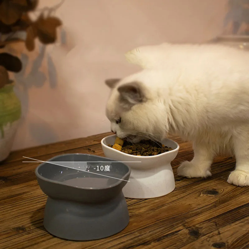 

Plastic High Cat Bowl Pet Bowl Pet Dog Food Feeding Bowls Cat Accessories Drinking Fountain Pets Chat Для Кошек Миска Для Кошки