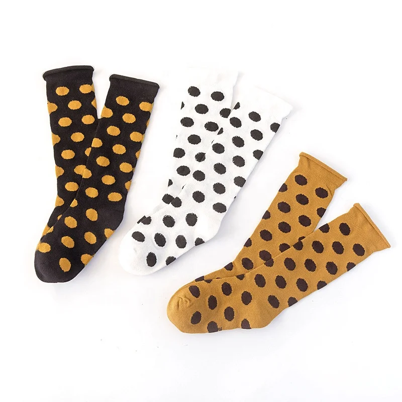 

New Style Cute Dots Socks Children Long Socks Cotton Socks for Boys and Girls