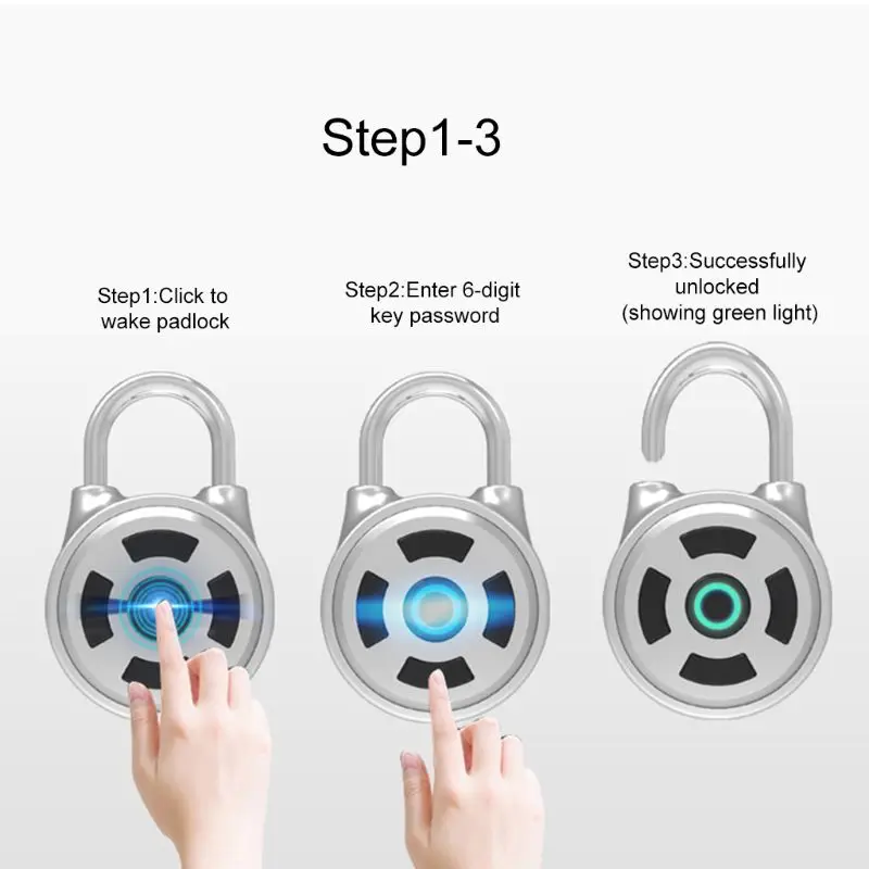 

Mini Smart Padlock Keyless Lock Phone APP Password Unlock Waterproof Theftproof