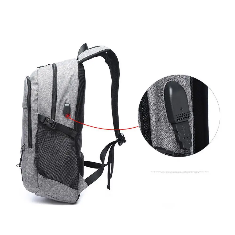 Fashion Canvas Sports Men Backpack Basketball Outdoor Fitness USB Charging Traveling School Bags For Boys Girls /E | Багаж и сумки