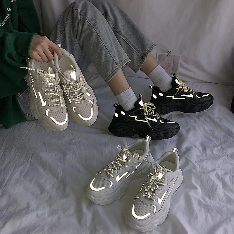 Женские кроссовки обувь 2018 модная для тенниса женская на каблуке платформе