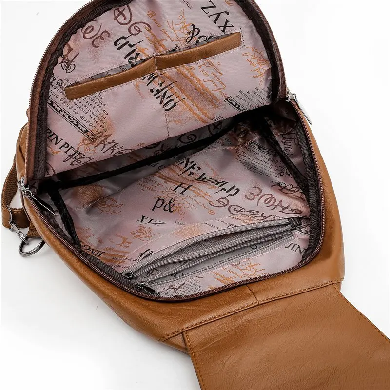 3 в 1 женский рюкзак из искусственной кожи повседневная женская нагрудная сумка