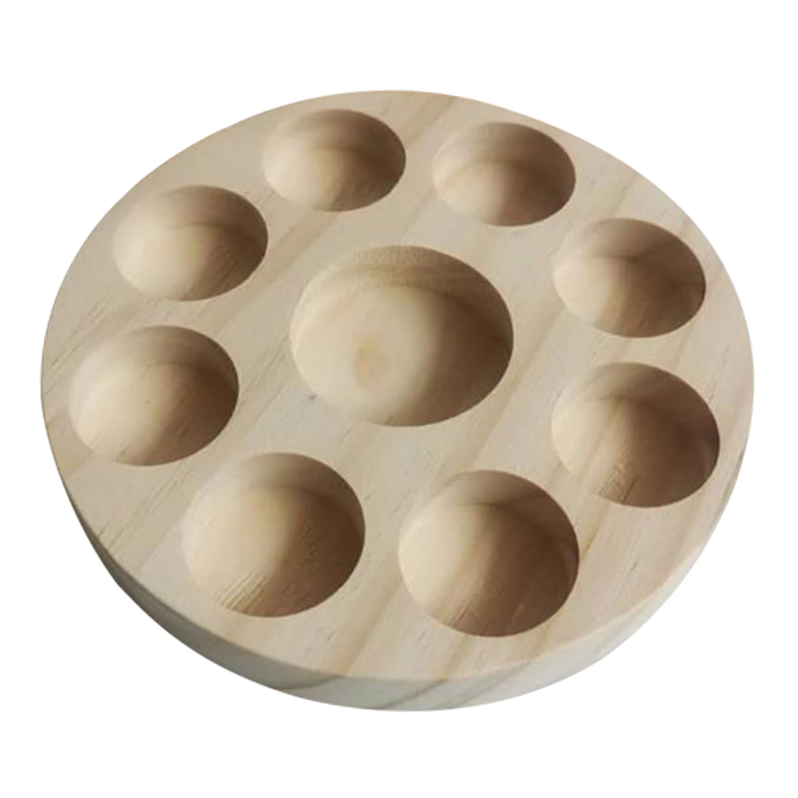 Round Wooden Essential Oil Display Stand Rack Container Cosmetic Storage | Дом и сад
