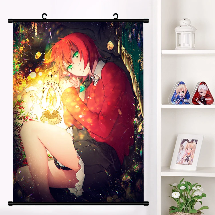 

Anime The Ancient Magus' Bride Chise Hatori Elias Wall Scroll Mural Poster Cartoon Wall Hanging Poster Home Decor Collection Art