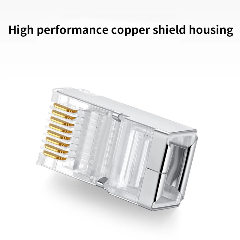 100 шт. Cat6 FTP RJ45 8P8C экранированный модульный разъем кабеля Ethernet сетевой кабель с