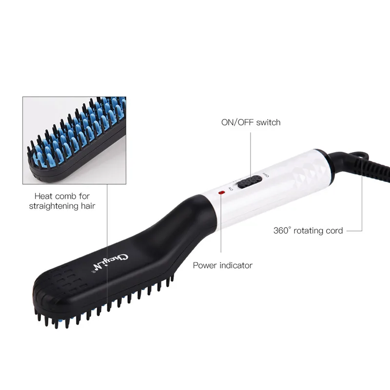 Многофункциональная Мужская Массажная расческа для волос быстрый выпрямитель