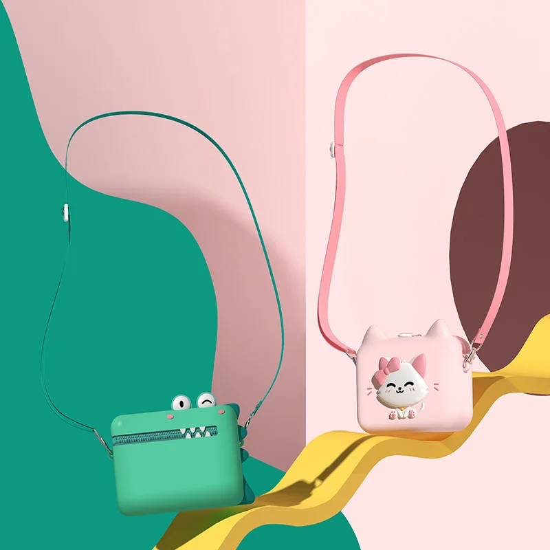 

Kids Camera bag Cartoon Animal Camera Shoulder Bags For Children Gift Children's Camera Protector Bag