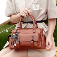 high quality ladies pu leather fashion tassel handbags large capacity one shoulder messenger bag luxury designer handbags