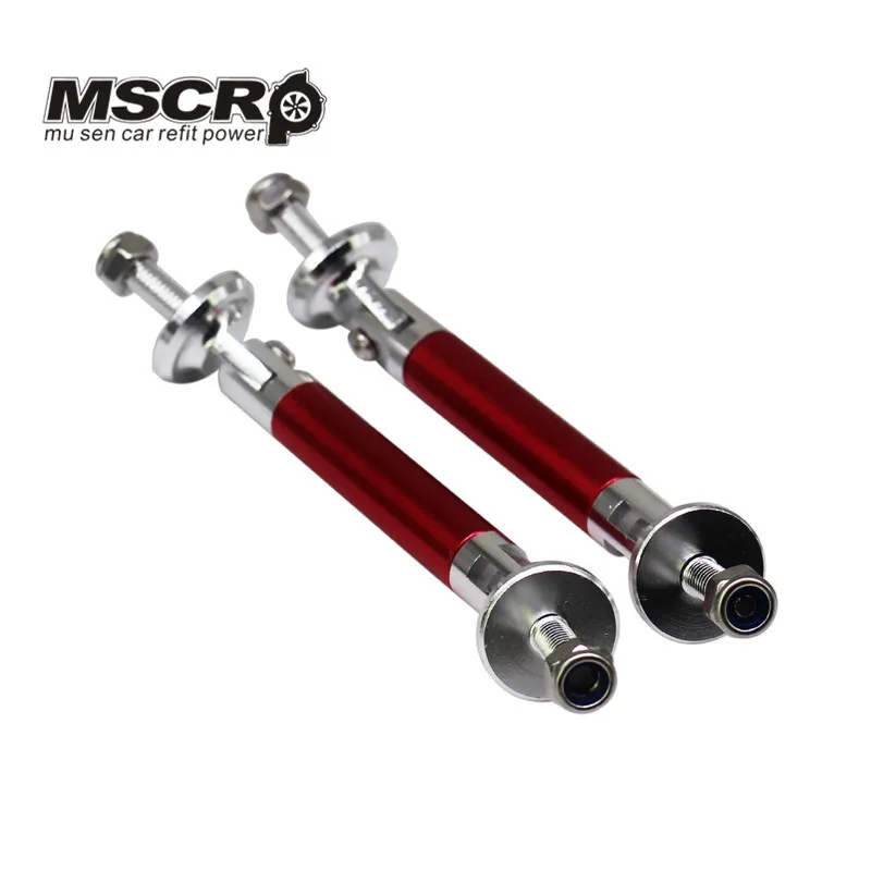 Нео хром Регулируемый 100 мм передний бампер разветвитель стержень стойка