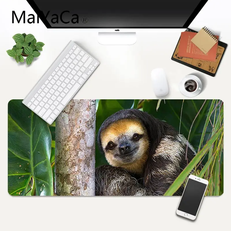 

Sloth Cute Animals mouse mat high quality DIY picture with edge locking Gaming Mouse Mat xl xxl 600x300mm for dota2 cs go