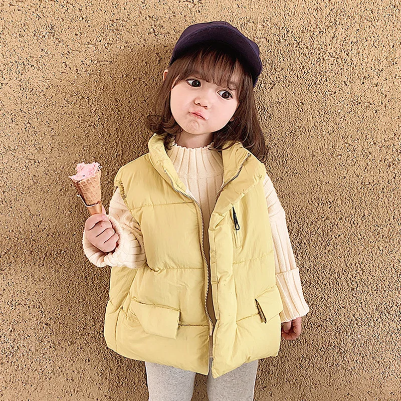 

Жилет на 2020 утином пуху для мальчиков и девочек, зимний, утепленный, Повседневный, LZ688, 90%