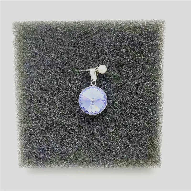 211 MS betti круглые камни подвески 12 мм swarovski rivoli браслет с хрустальной подвеской DIY нержавеющая сталь Ювелирные изделия Подарки - Окраска металла: 211