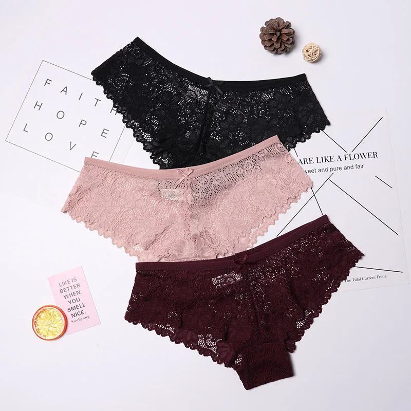 style 21 3 шт., трусы для женщин, нижнее белье, сексуальные кружевные дышащие женские трусики, прозрачные трусы, сексуальное нижнее белье для женщин, M-2XL, новинка - Цвет: style 21