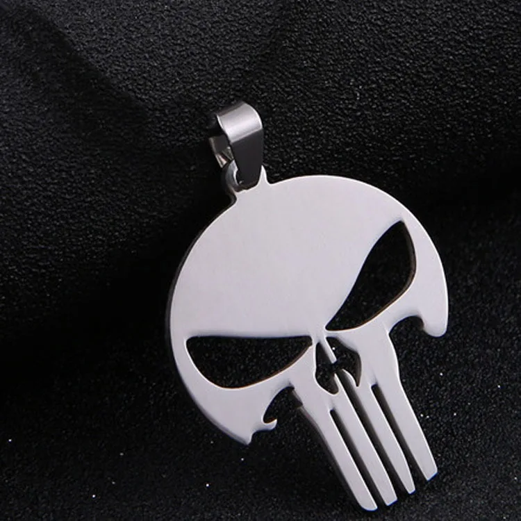 Мужское ожерелье из нержавеющей стали персональный герой Череп Каратель кулон