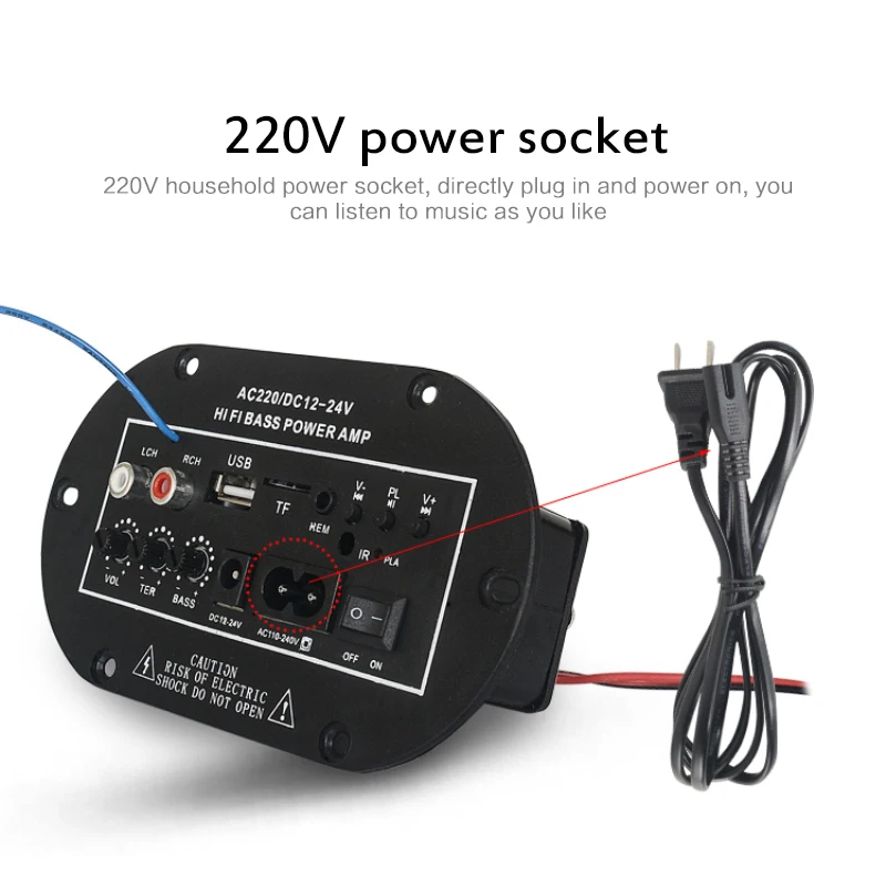 8 дюймовый 12 В 24 220 автомобильный аудио стерео усилитель мощности Bluetooth FM радио