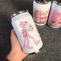 creative stainless steel korea juice candy color drink cans thermos portable unisex students personality trendy straw cup