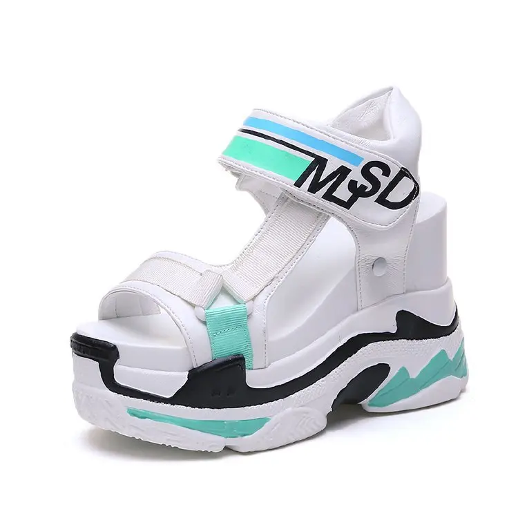 

High heeled slope heel sandals long summer boots