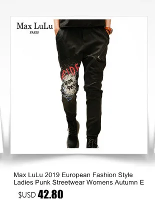 Max LuLu летние корейские модные женские повседневные брюки, женские черные джинсы с 3d принтом, женские штаны-шаровары с вышивкой размера плюс