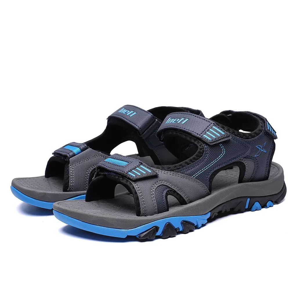 Новинка 2019 года мужские сандалии летние шлепанцы дышащие пляжные Повседневная