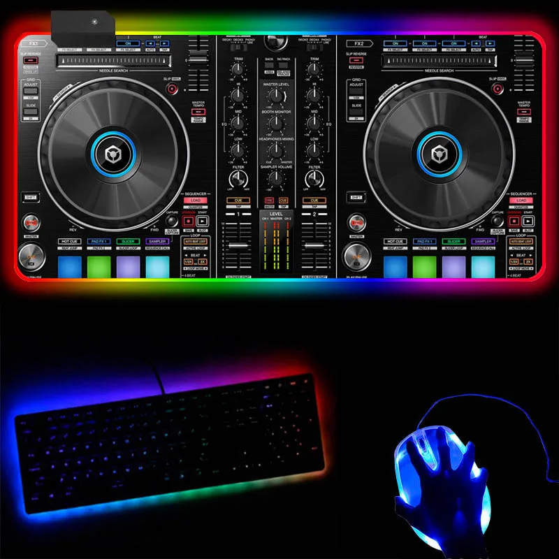 Пользовательские DJ ручной привод светодиодный светильник игровой RGB коврик для