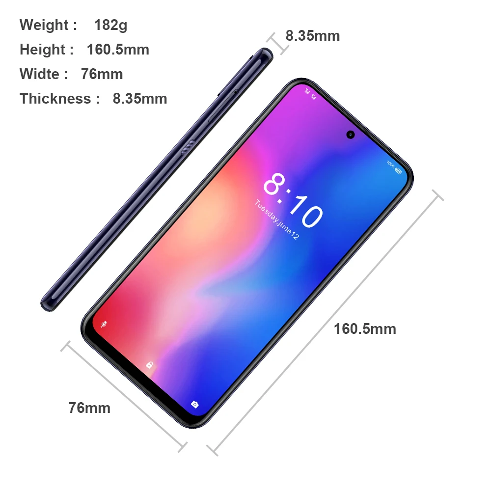 HOMTOM P30 pro Android 9,0 Helio P23 MTK6763 Восьмиядерный 4 Гб 64 Гб Смартфон 6,41 дюймов 4000 мАч 4G FDD-LTE стеклянный Чехол для мобильного телефона