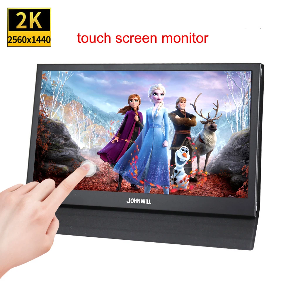 Portable 13.3 inch 2K Touch Screen monitor PC full HD IPS lcd small 15.6 inch monitor 1920x1080 for Raspberry Pi PC PS4 PS3 Xbox