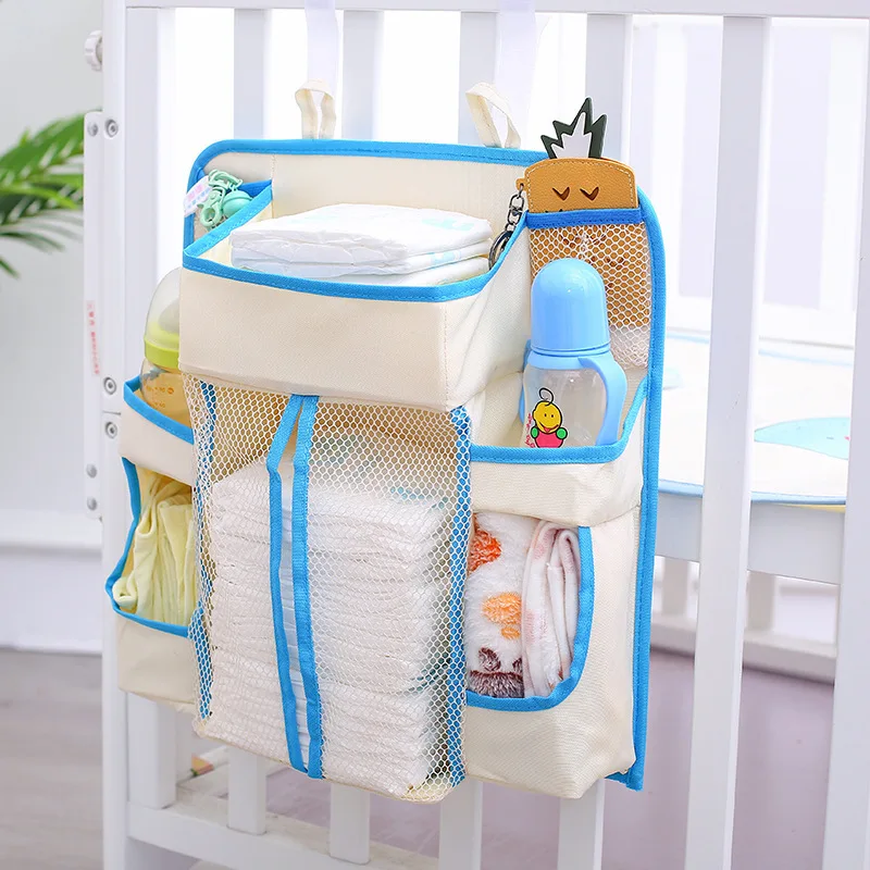 

Newborn Baby Diaper Organizer Baby Storage Organizer Hanging Crib Organizer Nursing Baby Bed Bag Baby Bedding Set Toy Pocket