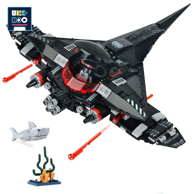 UKBOO 232 шт Черный Бой убийцы морской царь DIY строительные блоки фигурки военных