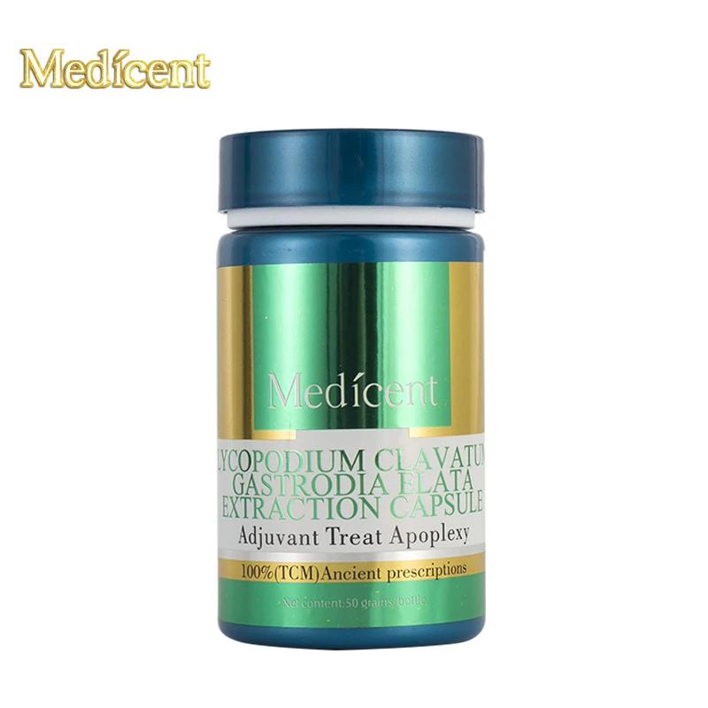 

Medicent Lycopodium Clavatum Gastrodia Elata Extraction Capsule,Adjuvant Treat Apoplexy, Cure Nerve flocculation apoplexy, 50pcs