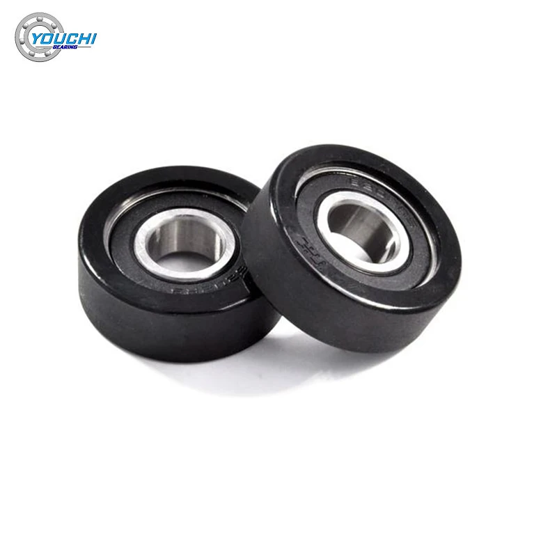 

2pcs OD 43 mm PU Coated Roller With 6202RS Bearing 15x43x15 PU620243-15 Urethane Soft Rubber Covered Wheel Pulleys