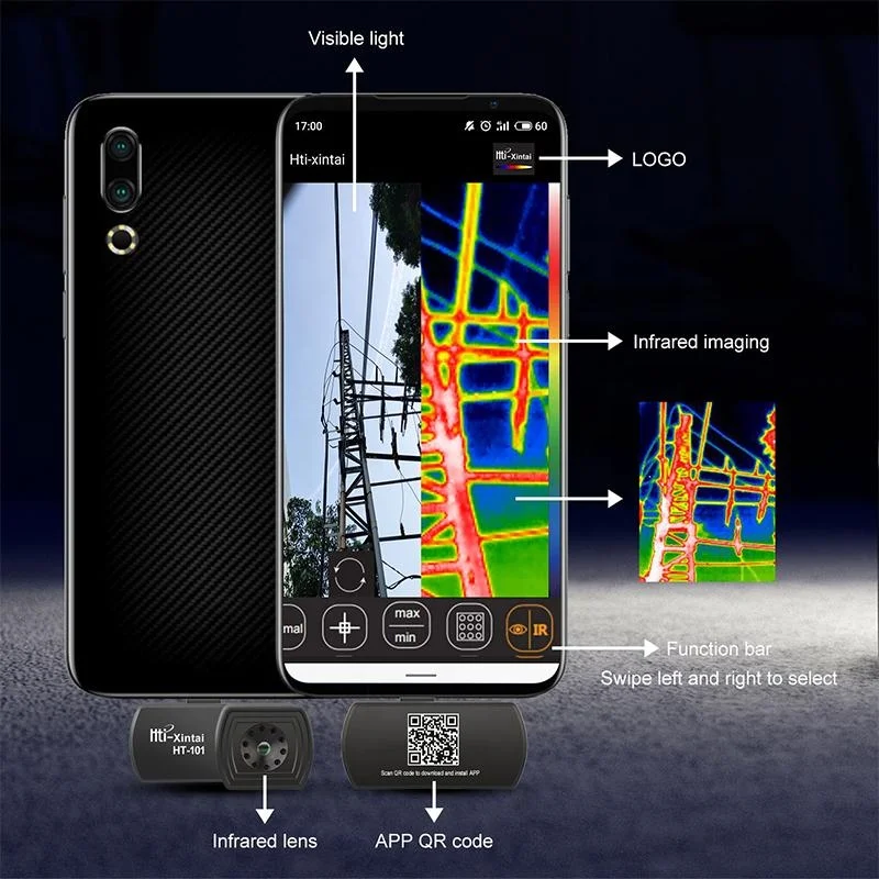 

HT-101 xintai Phone Thermal Detection Imager for Android Type C Thermal Temperature thermal phone camera