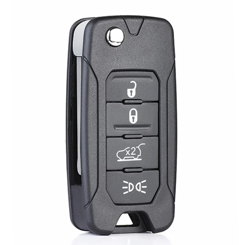 KEYECU 4 кнопки 2ADFTFI5AM433TX откидной дистанционный ключ FSK 433 МГц Megamos AES Chip ID48 для Jeep Renegade