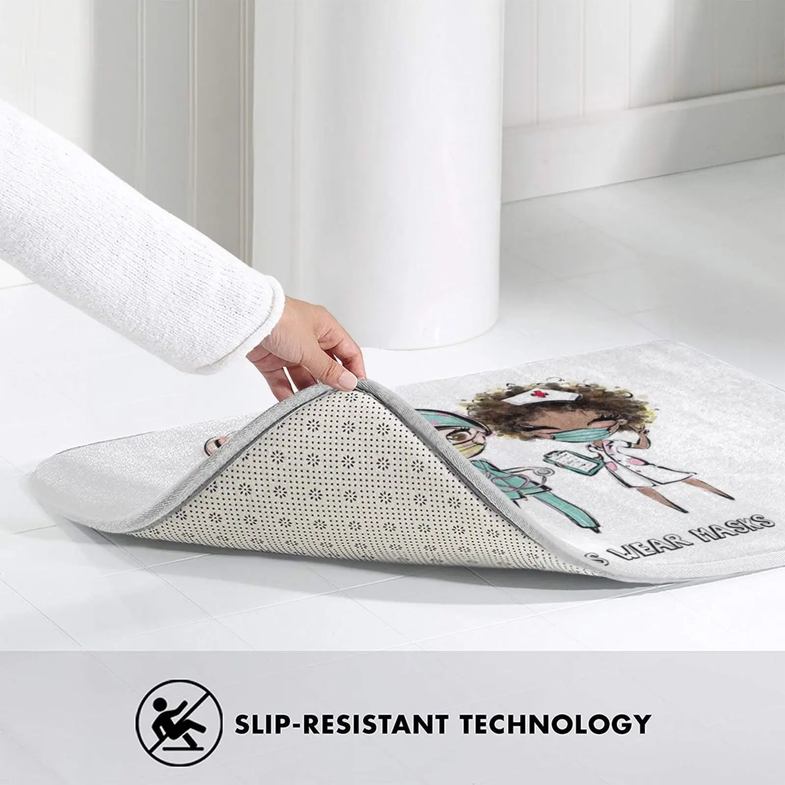 Супергерои маски необходимые работники Подарочный коврик для медсестер ковер